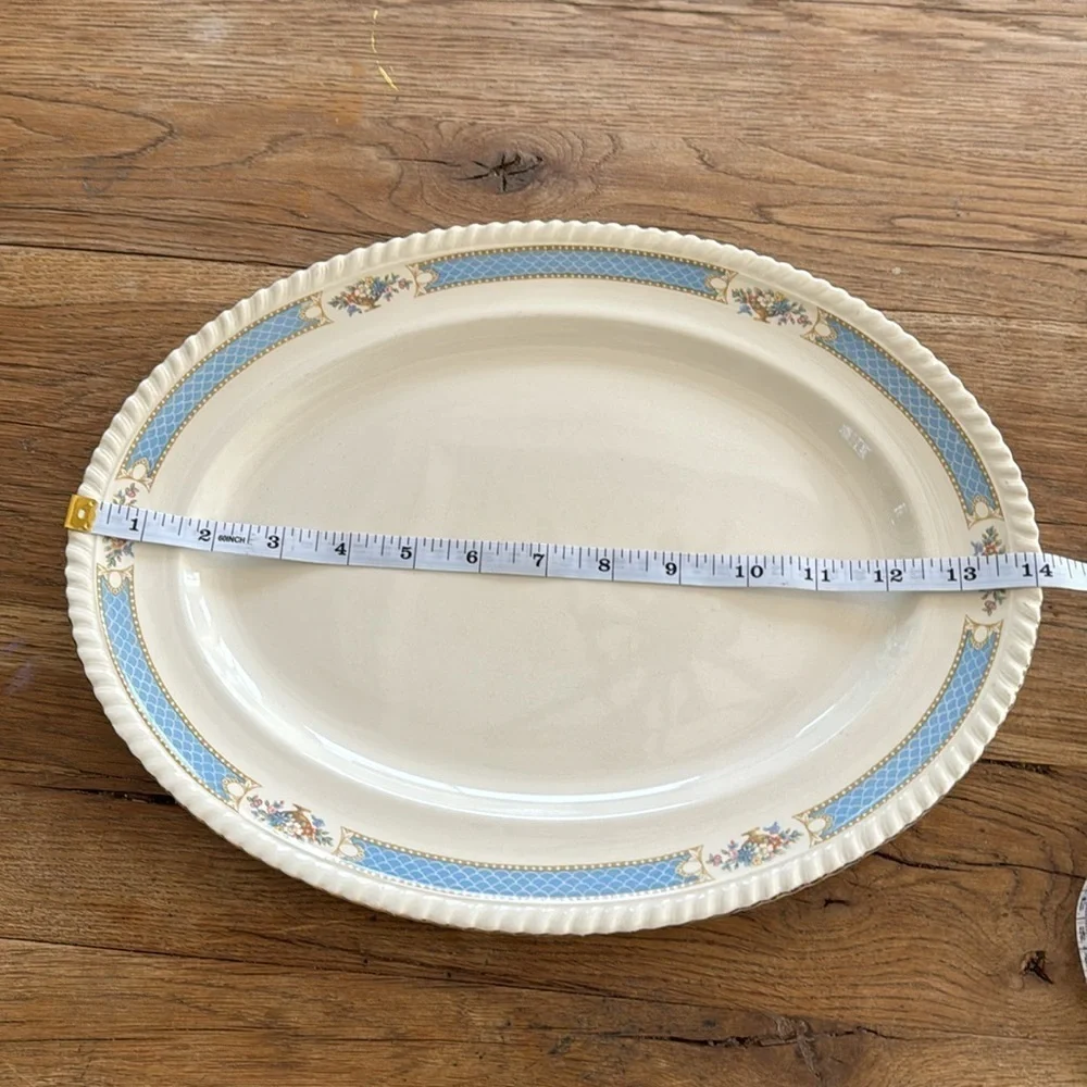Vintage HTF Johnson Bros. Belvedere plate, Stamped Old English 14x11